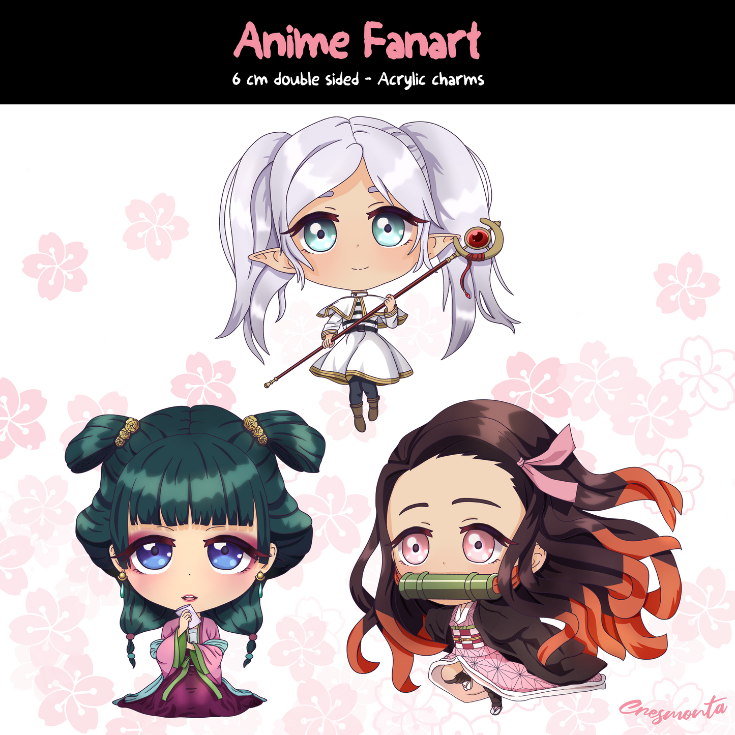 Anime Fanart Acrylic Charm